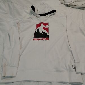 AND1 White and Black Basketball Hoodie